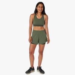 The Corliss Short | Thyme Colorblock -Clothing Store F22 CORLISSHORT GREEN ON FIG 0118 892c0531 47c3 477b ba8e 26791f86054e