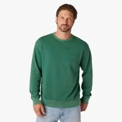The Vintage-Wash Saltaire Crewneck | Coastal Green -Clothing Store F22 SALTAIRECREWNECK COASTALGREEN ON FIG 0193 b2217181 372f 46bb 9c34 de295af1bb37