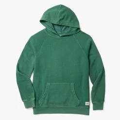 The Vintage-Wash Saltaire Hoodie | Coastal Green
