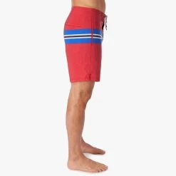The Nautilus Boardshort | Nautical Red Sailing Stripe 9 The Nautilus Boardshort | Nautical Red Sailing Stripe -Clothing Store NAU8 621 Nautical Red Sailing Stripe ONFIG 002