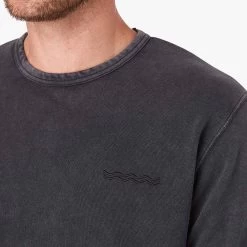 The Vintage-Wash Saltaire Crewneck | Black -Clothing Store SALTAIR CREWNECK CHARCOAL 098 2258eff1 5b5d 4e49 bea6 6e54f5b8b8af