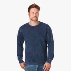 The Vintage-Wash Saltaire Crewneck | Navy -Clothing Store SALTAIR CREWNECK DARKBLUE 021 ec18b829 7a4e 4351 8dde 1deaca738a9a