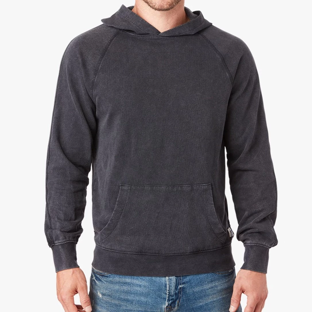 The Vintage-Wash Saltaire Hoodie | Black 6 The Vintage-Wash Saltaire Hoodie | Black - Image 4