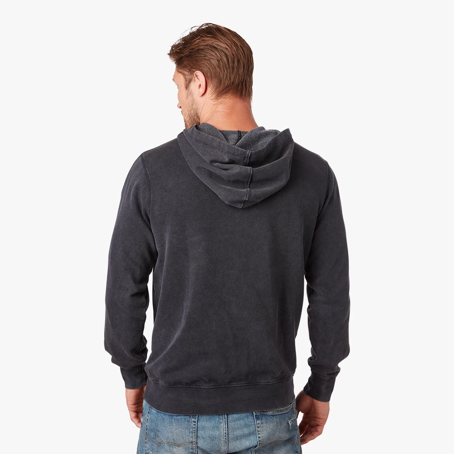 The Vintage-Wash Saltaire Hoodie | Black 8 The Vintage-Wash Saltaire Hoodie | Black - Image 6