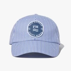 The Shoreline Classic Hat | Light Blue Seersucker