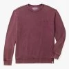 The Vintage-Wash Saltaire Crewneck | Burgundy