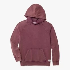 The Vintage-Wash Saltaire Hoodie | Burgundy
