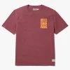 The Saltaire Graphic Tee | Red Sundrenched -Clothing Store SP23 SALTAIRE TEE CRIMSON SunDrenched Front