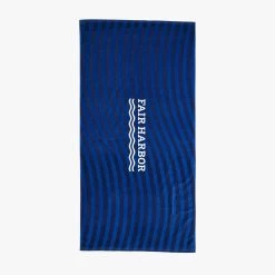 The FH Organic Beach Towel | Navy Waves